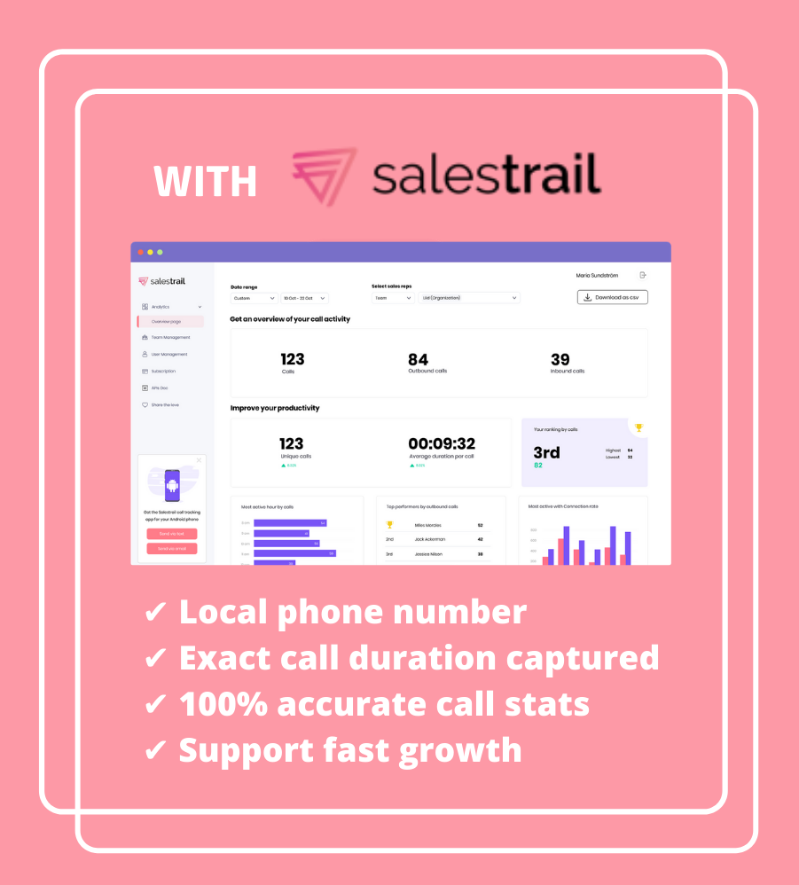 _It’s not another tool that salespeople have to use. Even in a difficult time, a solution like Salestrail is critical to sales teams to keep track and stay focused._ 1